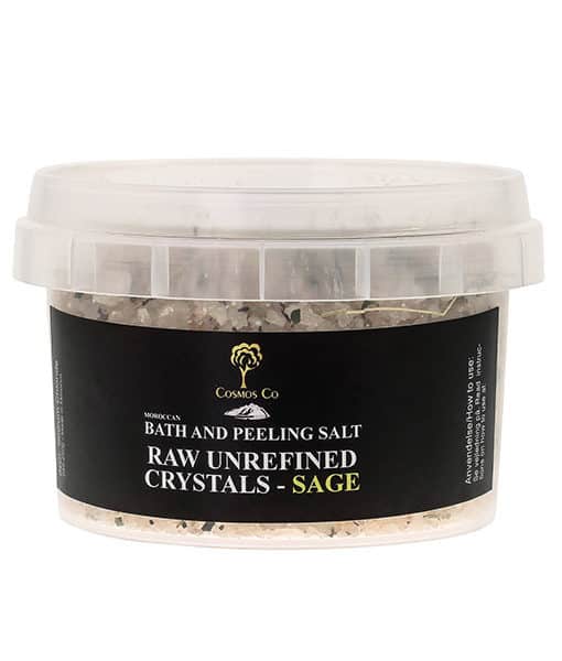 Cosmos Co Raw Mineral Salt Crystals med Salvie