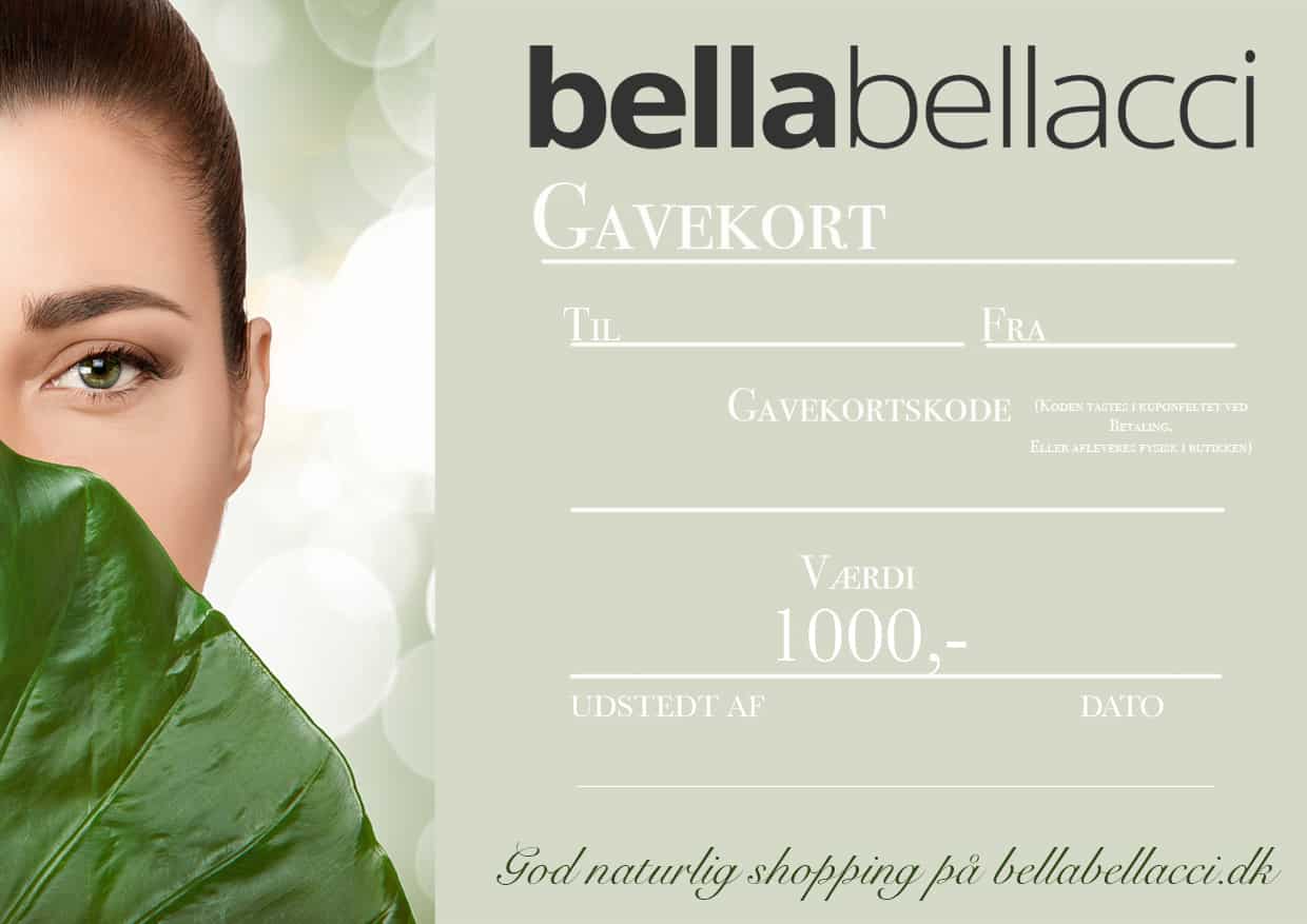 Gavekort 1000 kr til bellashop.dk