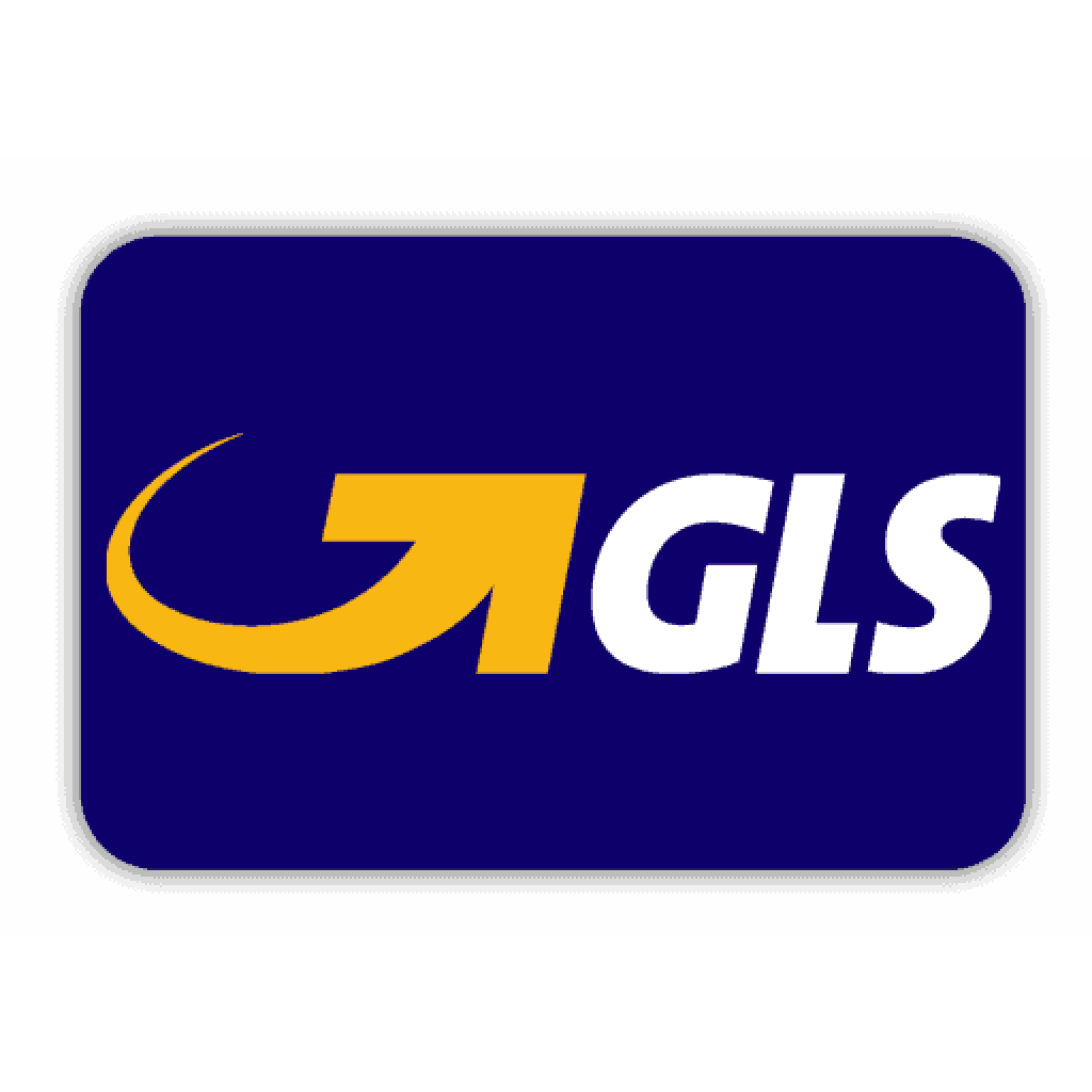 gls-logoet på en blå baggrund.