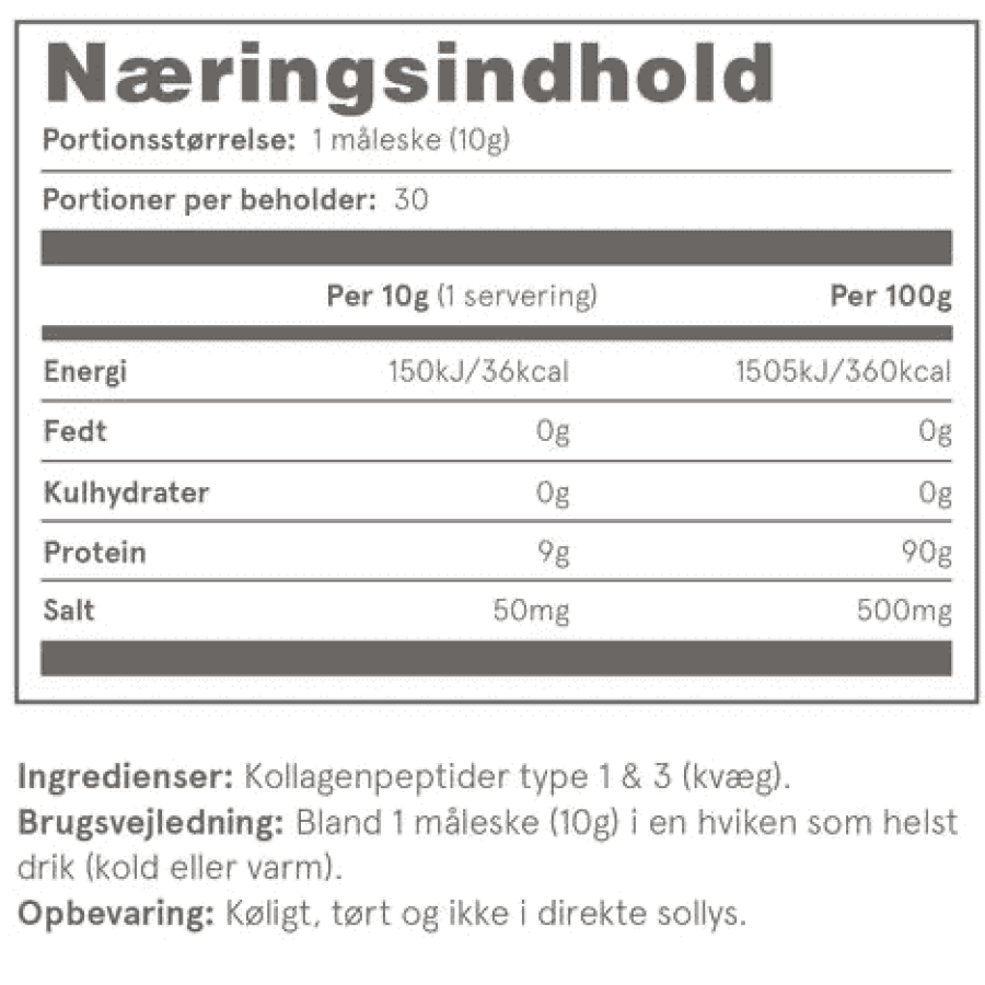 en etiket for et vitamintilskud.