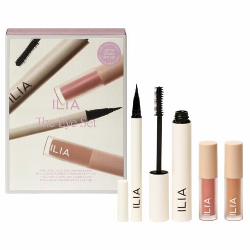 et sæt med tre mascaraer og en mascara tube.
