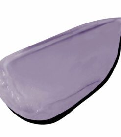 et nærbillede af et lilla objekt på en hvid baggrund.