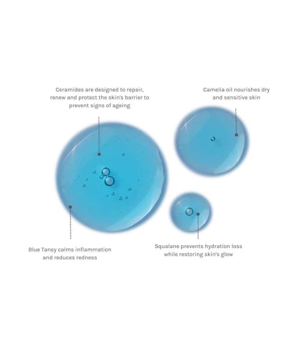 et diagram af et blåt stof med bobler.