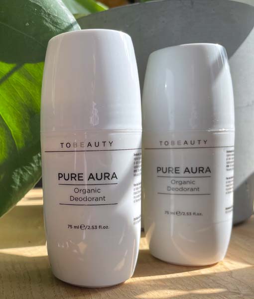 TOBEAUTY Pure Aura pakketilbud - økologisk deodorant 2 x 75 ml