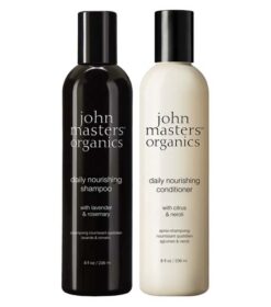 John miller økologisk daglig fugtgivende shampoo og balsam.