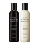 John Morgans økologiske fugtgivende shampoo og balsam.