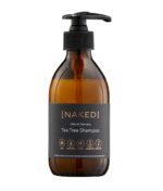 En flaske NAKED - Natural Haircare Tea Tree Shampoo.