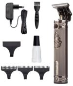 Et frisørsæt med en EFALOCK Professional Bad Butch - Præcisions hårtrimmer, hårklipper og andet tilbehør.