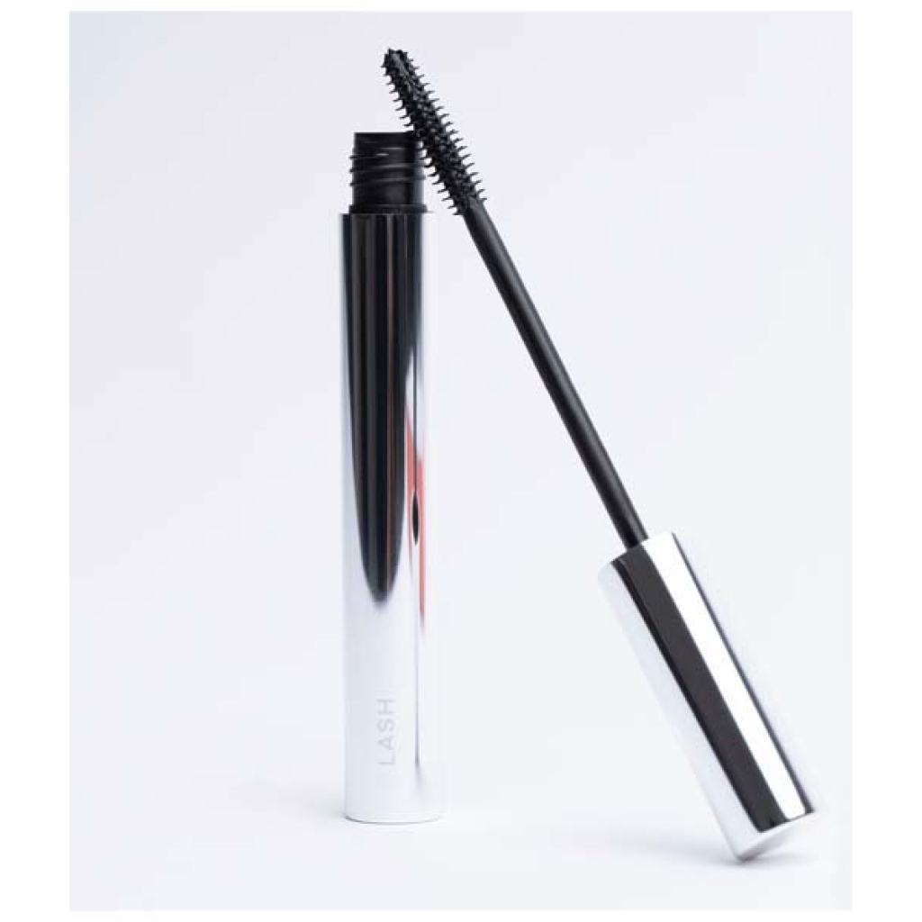 A Loni Baur Lash 01 - Længde, 7,5 ml Sorter mascara tube på hvid baggrund.