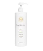 En flaske Innersense I Create Curl Memory - Hydrating Styling Gel 946 ml på en hvid baggrund.