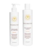 To flasker Innersense Color sæt - Color Hairbath & Conditioner 2 x 295 ml på hvid baggrund.