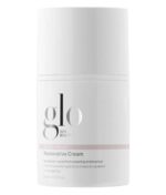 En hvid 50 ml (1,7 fl oz) flaske Glo SkinBeauty Restorative Cream 50 ml, beriget med squalane og superfrugt.